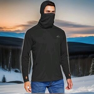 Willit Sun Protection Hoodie UPF 50 Shirt Long Sleeve Lightweight L Blk Hiking